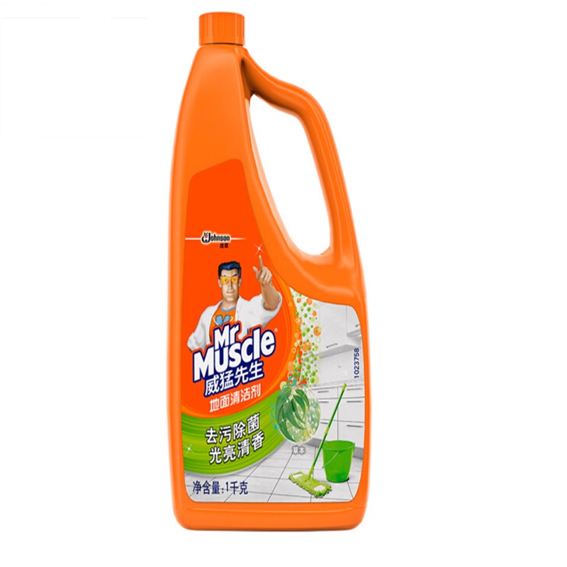 威猛先生(Mr Muscle) 地面清洁剂 1KG 去污除菌光亮洁净 单瓶装