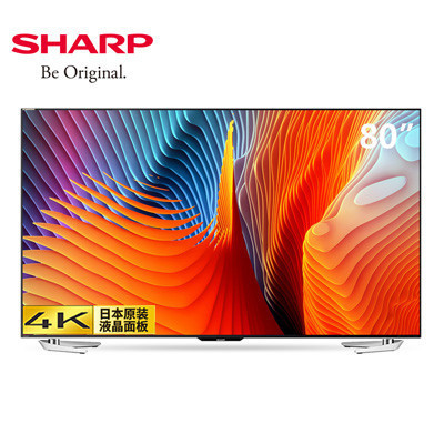 夏普(SHARP)LCD-80X818A 80英寸4K超高清智能网络液晶平板电视机彩电