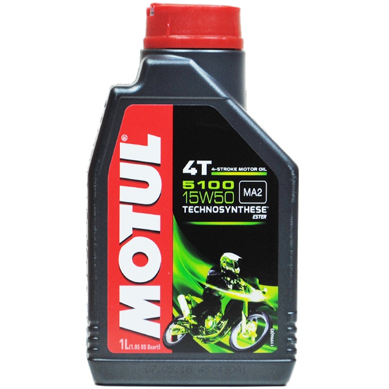 Motul摩特 欧洲进口 5100 4T酯类半合成摩托车机油润滑油 15W-50 SM级 1L