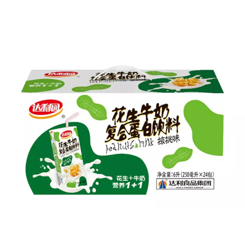 达利园 花生牛奶 复合蛋白 饮料 核桃味 250ml*24盒 整箱装