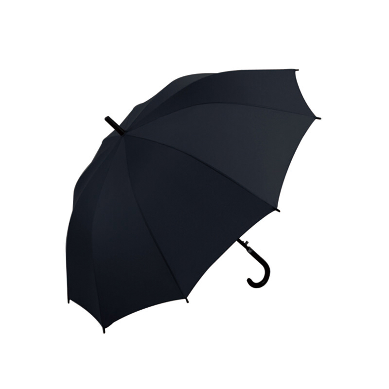 LTSM 红叶1.2米超大号木柄弯把暴雨伞双人复古商务长把弯柄半自动长柄伞男 黑色(无图案)