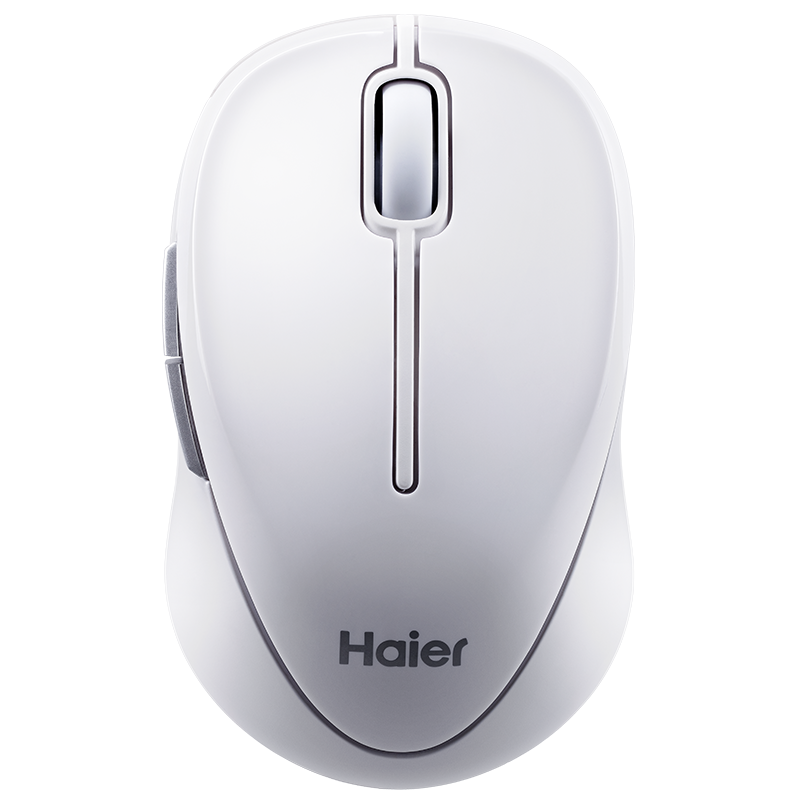 海尔(Haier)无线鼠标-白色 无线USB台式机笔记本电脑家用游戏商务办公光电鼠标