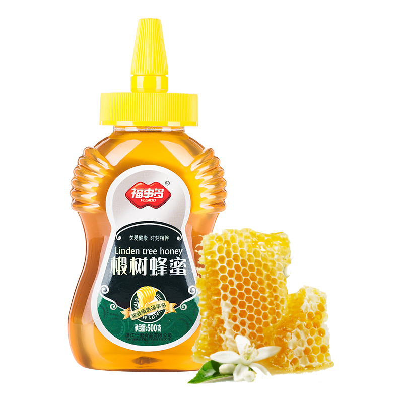 福事多椴树蜂蜜500g 瓶装液态蜜自然产农家纯土蜜 滋补蜂蜜