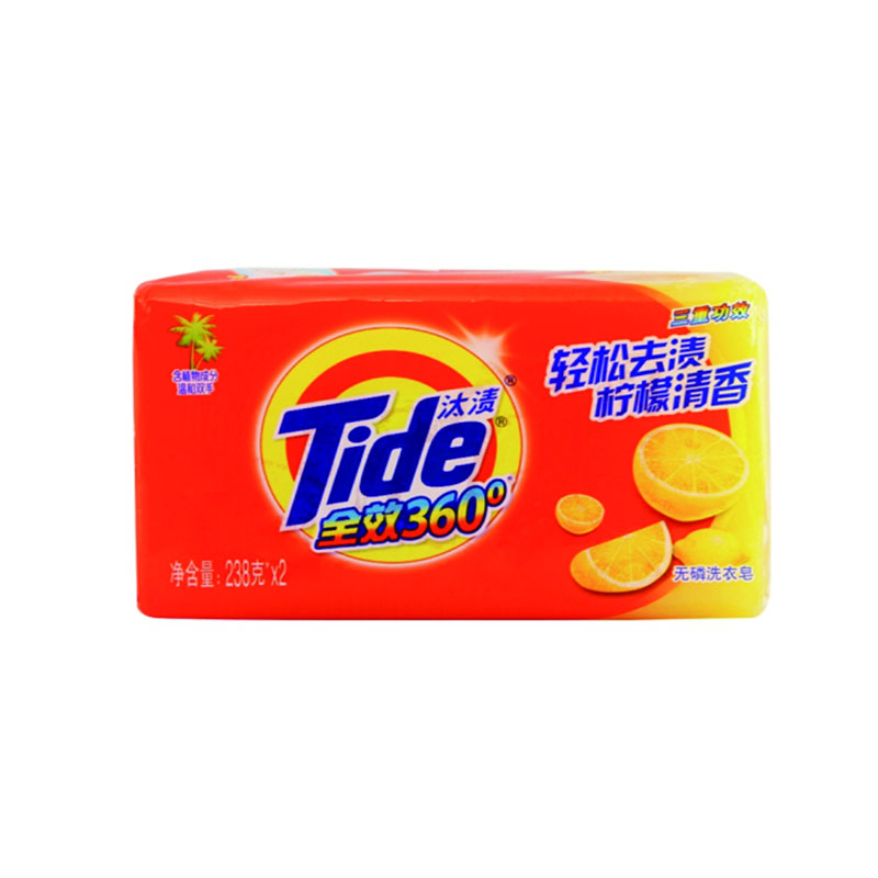 LTSM 汰渍 Tide 全效360度洗衣皂(柠檬清香) 2块装 单位:袋