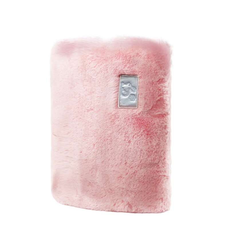 北极绒(Bejirog)暖手宝 热水袋 暖宝宝 毛绒外套充电款水电分离可当靠枕送礼品礼物 粉色方块款