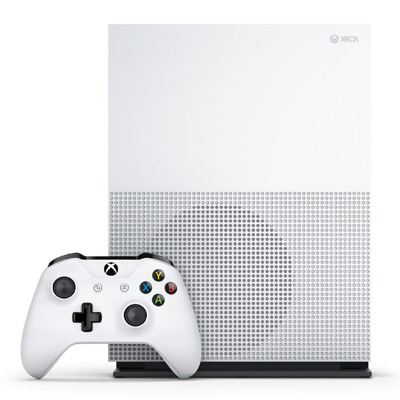 微软（Microsoft) Xbox One S 游戏机家庭套装 4k超清 1TB存储 双游戏白色款（核心重铸+索尼克）