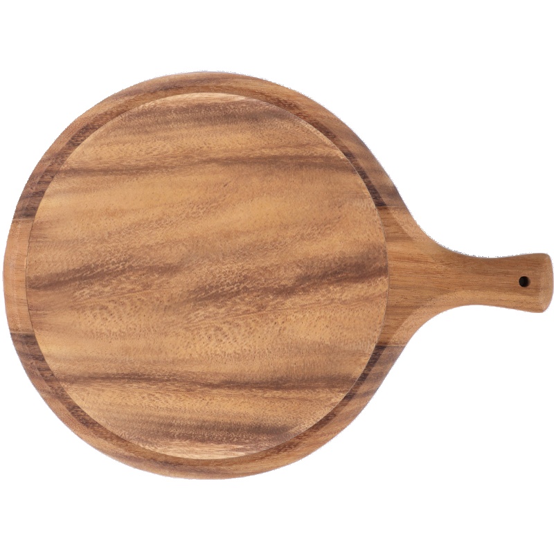 唐宗筷 相思木菜板木砧板 实木菜板 原木菜板 圆形菜板披萨板 木质 400*300*180mm C5509