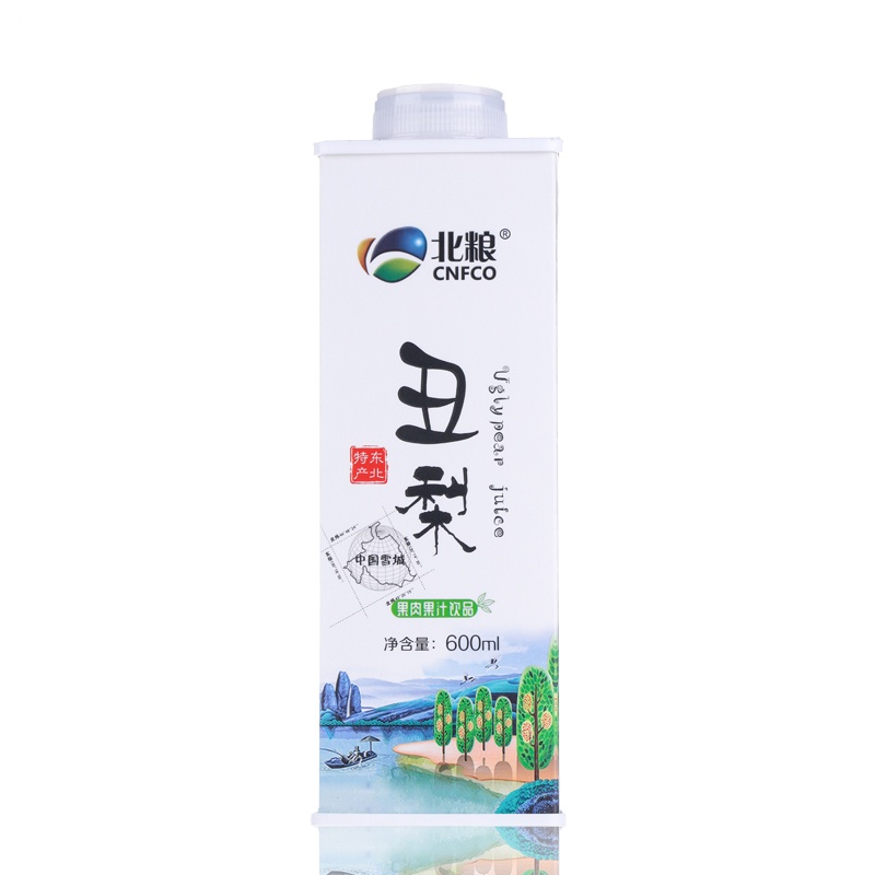 北粮丑梨汁健康果汁饮品果汁含量>60%丑梨饮料分享装(方瓶600ml)*4