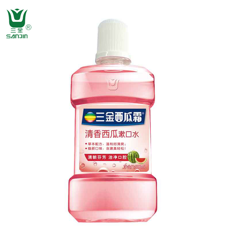 三金西瓜霜口腔护理清新西瓜漱口水500ml除口气杀菌去牙渍异味口气清新簌口水便携