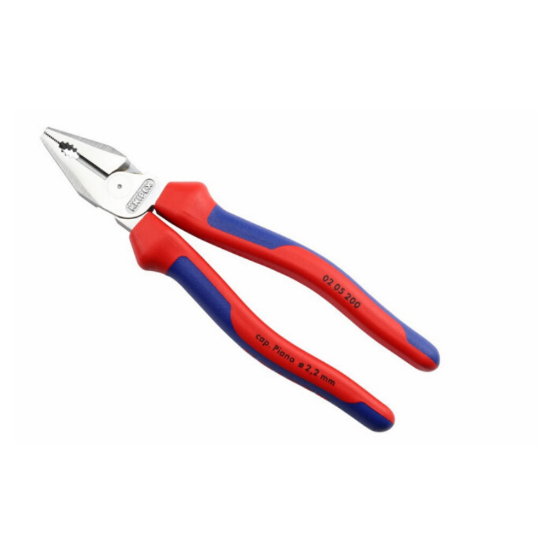 凯尼派克 KNIPEX 02 05 200200mm省力型钢丝钳(镀铬头,双色双重材料手柄)