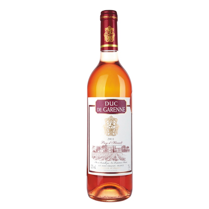 法国原瓶进口红酒 香卡隆桃红葡萄酒750ml
