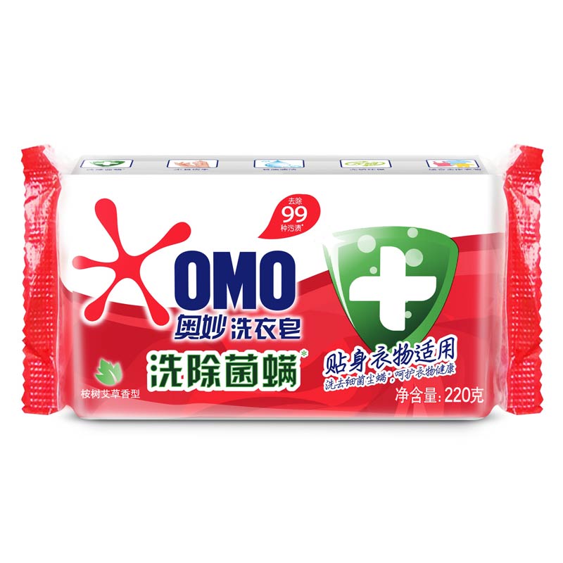 奥妙(OMO) 除菌除螨洗衣皂 220G