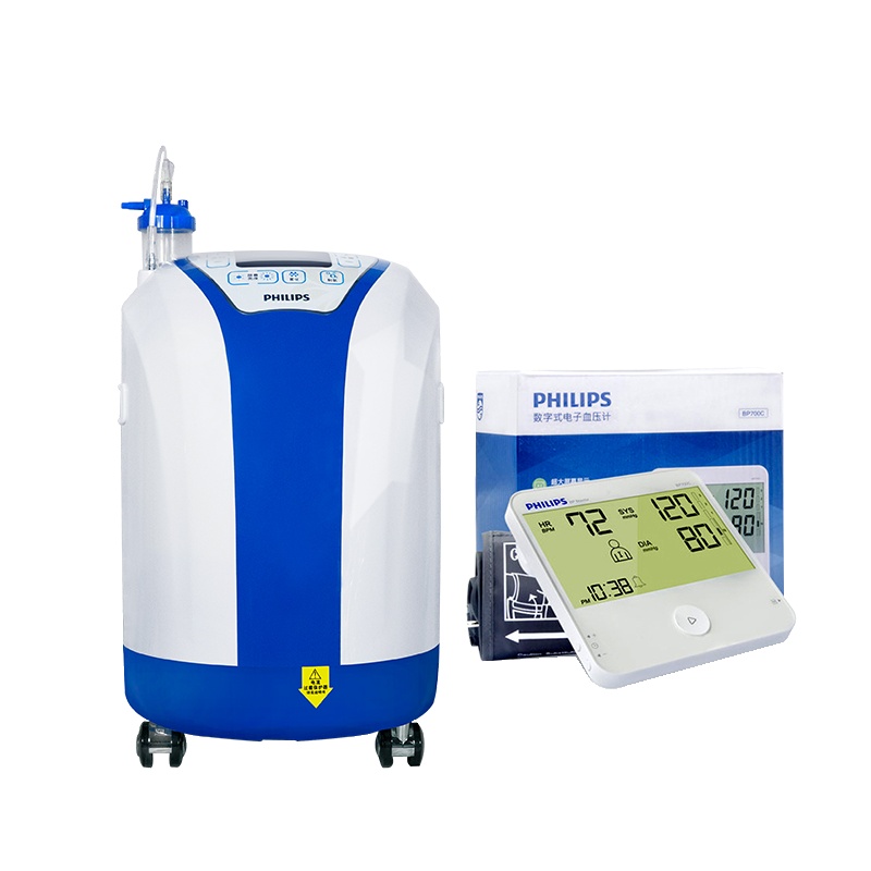 飞利浦(Philips)3L 制氧机K3B-PH家用吸氧机 带雾化氧气机电子血压计BP700C上臂式组合