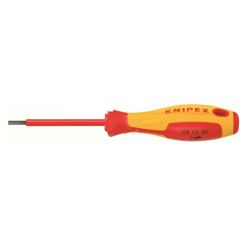 凯尼派克 KNIPEX 98 13 3.0电工绝缘内六角螺丝批 3.0X75