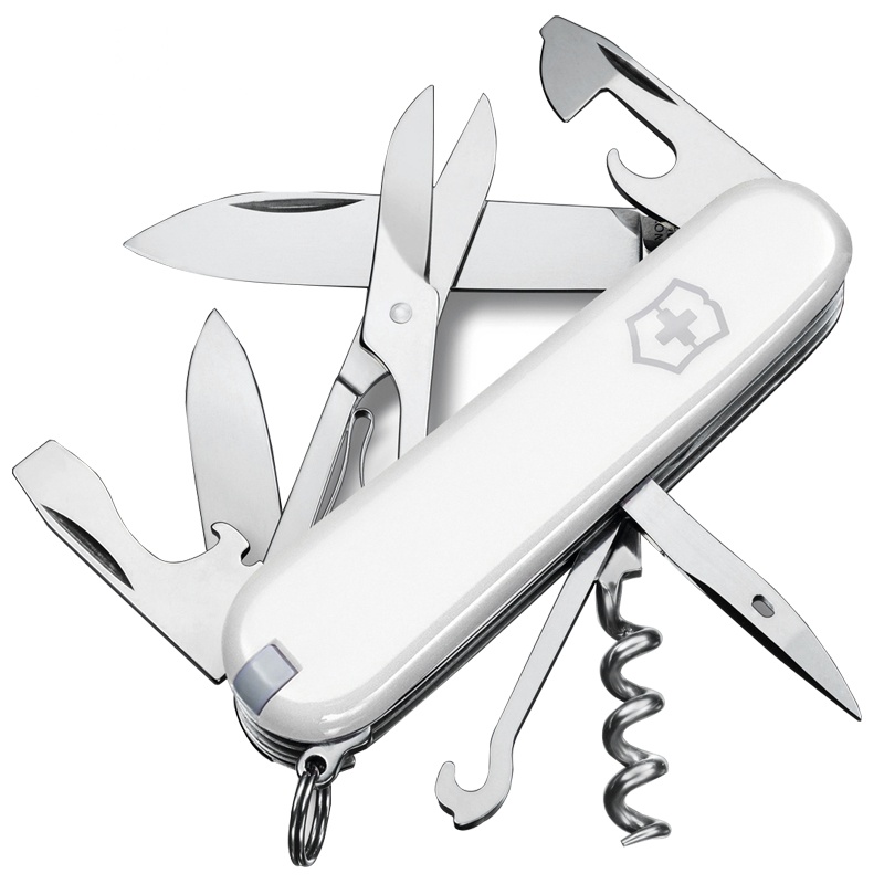 维氏(Victorinox)瑞士军刀原装正品91mm白色攀登者多功能折叠刀1.3703.7