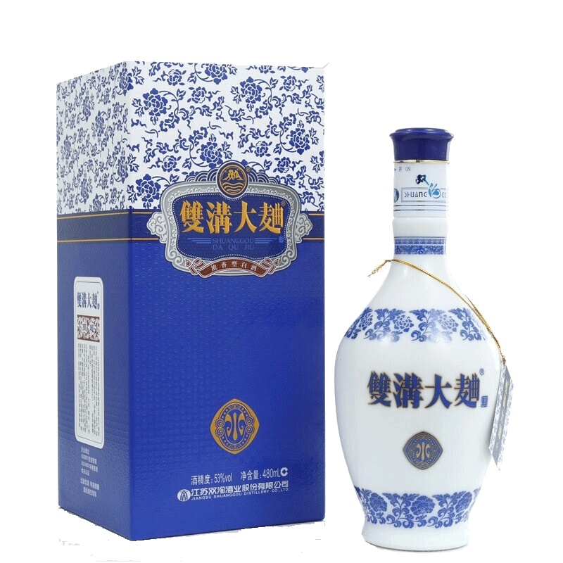 双沟 双沟大曲(小青花 )53度 480ml 单瓶装柔浓香型白酒