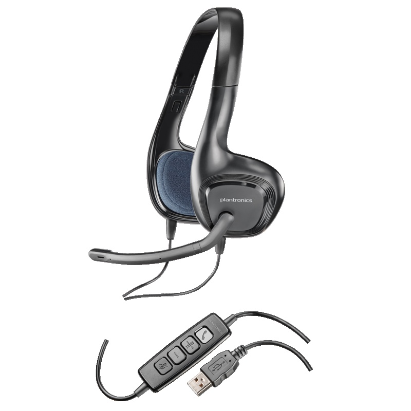 缤特力(Plantronics)Audio628头戴式USB有线双耳电脑降噪耳机耳麦