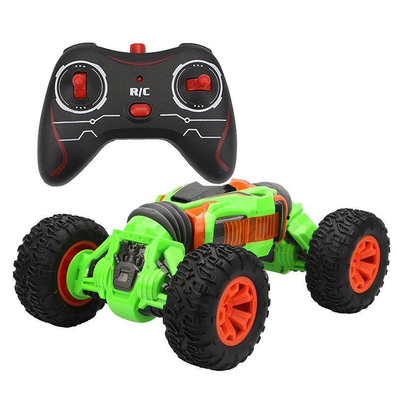 星域传奇 超大号四驱攀爬车越野遥控变形车双面扭变可充电儿童汽车玩具男孩 绿色