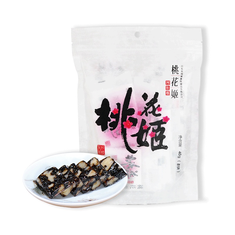 东阿阿胶 桃花姬阿胶糕40g/袋*2/袋装(80g) 阿胶膏 即食固元膏 DEEJ 官方旗舰店