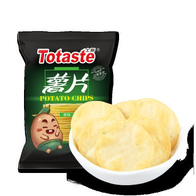 Totaste土斯原味薯片90g 休闲办公薄脆非油炸零食品