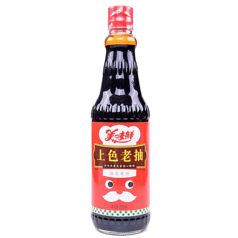 厨邦美味鲜上色老抽500ml 烹调老抽 佐餐 调味汁