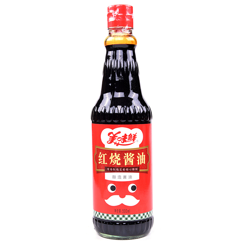 厨邦美味鲜红烧酱油500ml 炒菜红烧上色酱油 经典酿造调味汁 红烧排骨肉