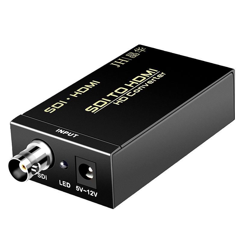 晶华 SDI转HDMI转换器 hdmi转sdi高清监控摄影机电视台专用 SDI转HDMI 黑色Z155