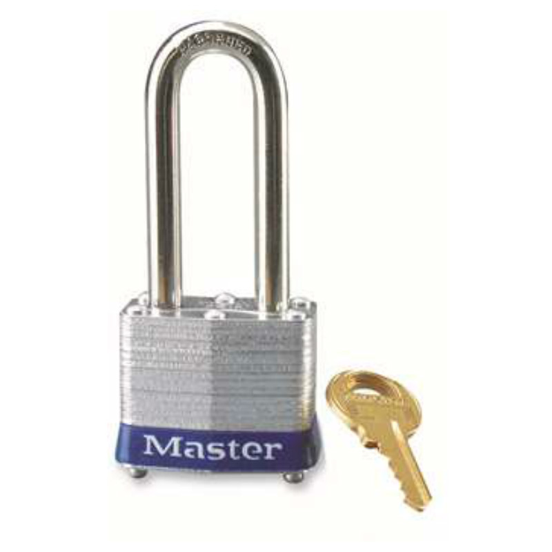 玛斯特锁 MASTER LOCK 3MCNLHBLU 7mm锁钩,锁钩净高51mm,兰色胶圈,钢板千层锁