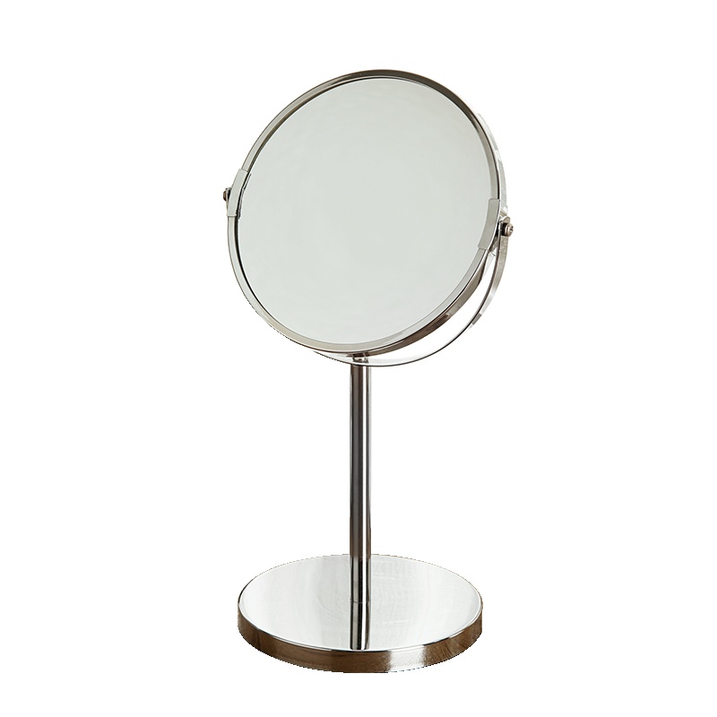 欧润哲 镜子 17CM圆柱立镜款 桌面台式化妆镜学生宿舍书桌梳妆镜便携式用镜