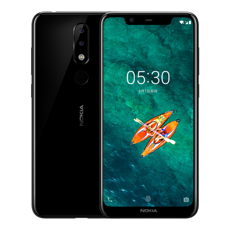 Nokia/诺基亚 X5 4GB+64GB 极夜黑 全网通4G双卡 全面屏 AI拍照手机