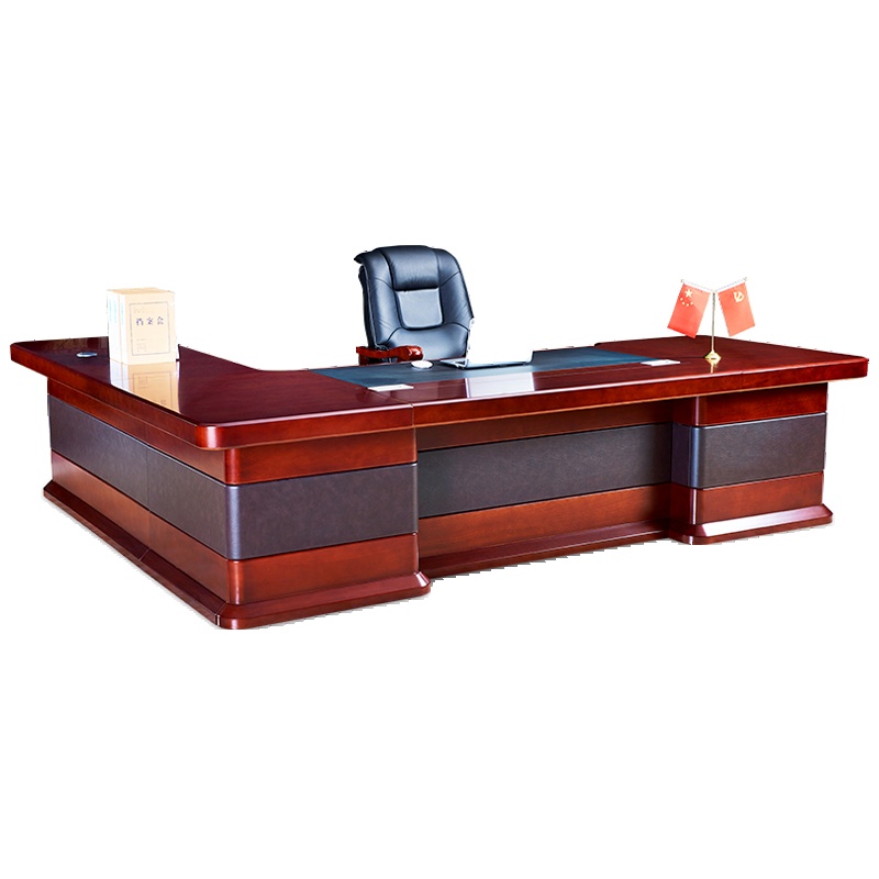 HiBoss办公家具新款大班台主管桌老板桌简约现代办公桌椅组合3.6米