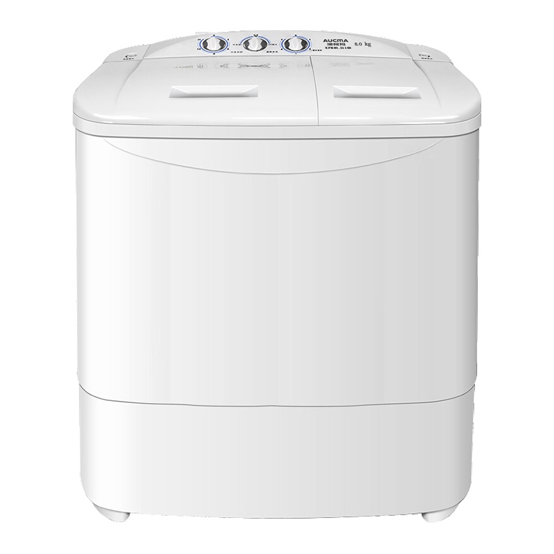 澳柯玛(AUCMA)8公斤 大容量 半自动 租房家用双缸双桶洗衣机 强劲动力 洗脱同步 XPB80-2118S