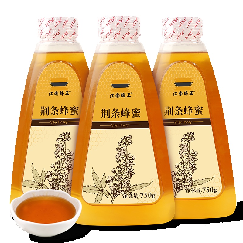 江南蜂王(Jiang nan queen bee)荆条蜂蜜750g/瓶X3瓶 组合装 滋补蜂蜜 荆条花花蜜蜂蜜采集