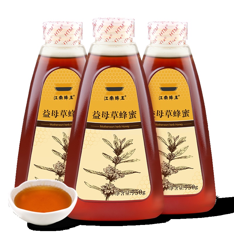 江南蜂王(Jiang nan queen bee)益母草蜂蜜750g/瓶X3瓶 组合装 天然滋补蜂蜜 益母草花蜜 益母草