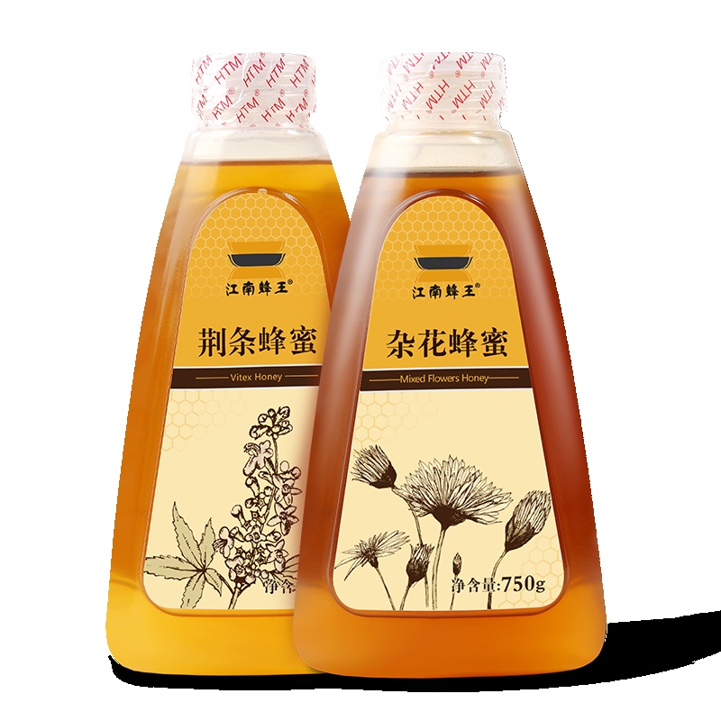 江南蜂王(Jiang nan queen bee)杂花蜂蜜750g/瓶+荆条蜂蜜750g/瓶组合装百花蜜蜂蜜 荆条蜜
