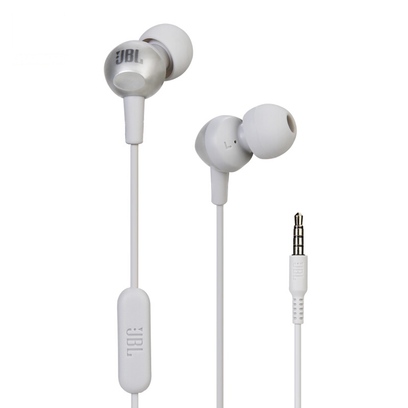 JBL C200SI 入耳式耳机 手机 立体声 音乐耳机 运动游戏耳机 耳机耳麦 带麦可通话 山峰银