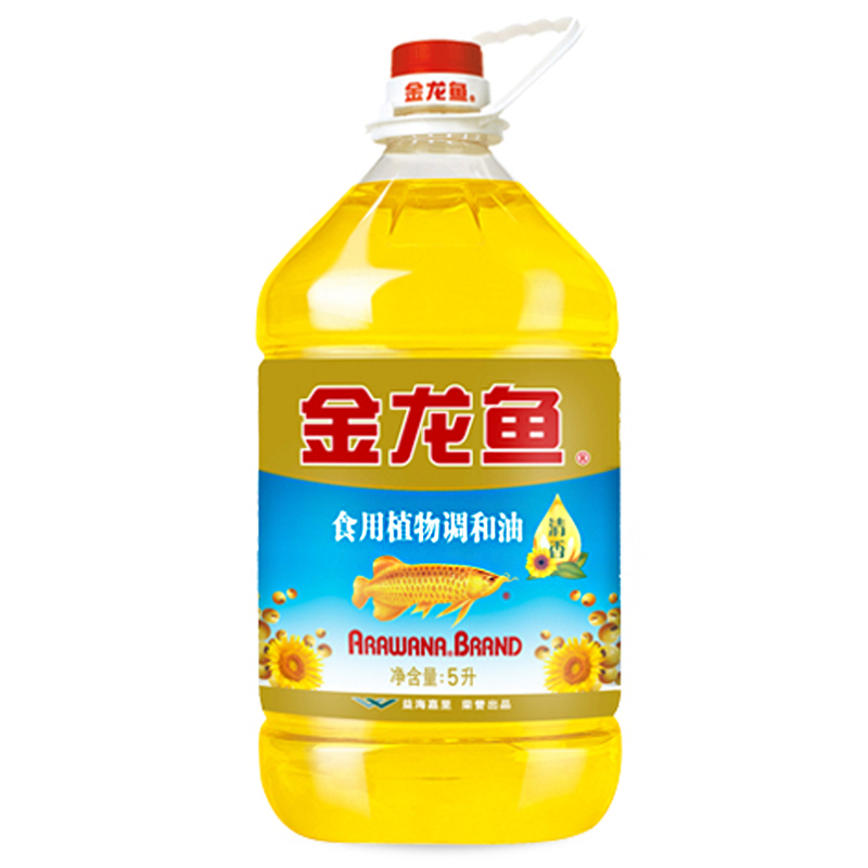 金龙鱼 食用植物调和油5L*4桶 添加葵花籽油、大豆油 cz