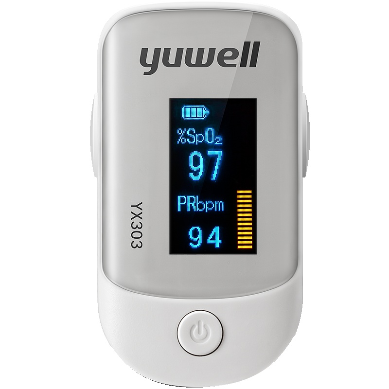 鱼跃(YUWELL)血氧仪YX303指夹式医用脉搏血氧仪血氧饱和度检测仪家用心率监测仪