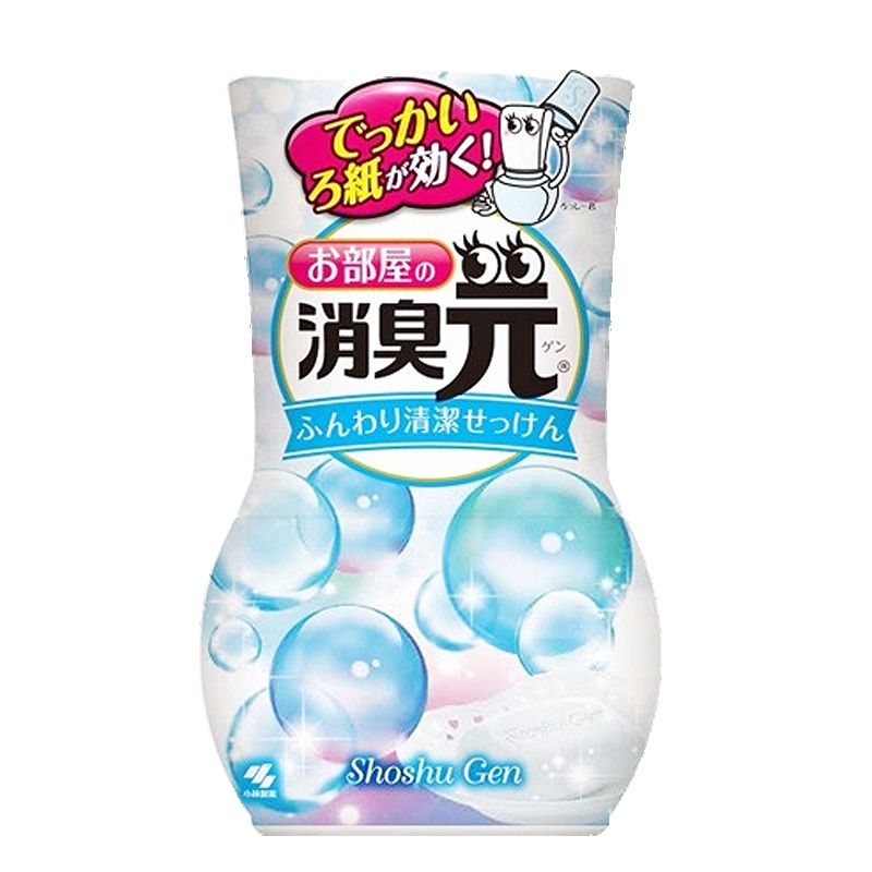 [日本原装]小林制药(KOBAYASHI) 室内高档液体空气清新剂0.4L 浅蓝色珍珠皂香400毫升