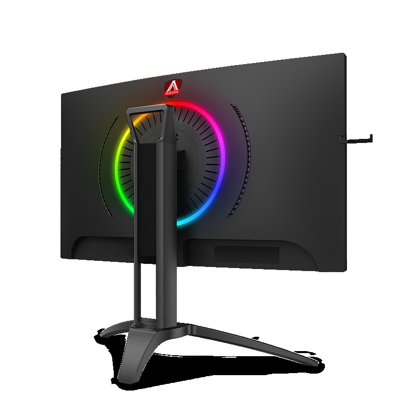 冠捷(AOC)爱攻(AGON)27英寸 144hz 2k 1ms响应1800R曲率支持HDR 升降旋转可壁挂炫彩氛围灯电脑曲面显示屏(AG273QCX)