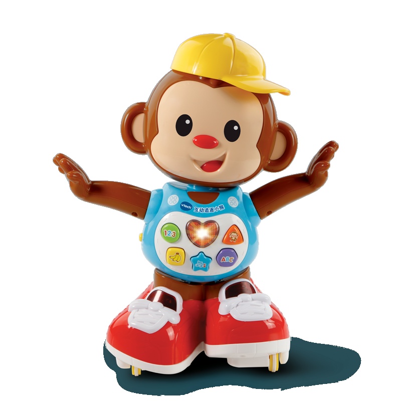 【苏宁自营】伟易达(Vtech) 互动追逐小猴 宝宝音乐跳舞智能学爬行电动机器人玩具