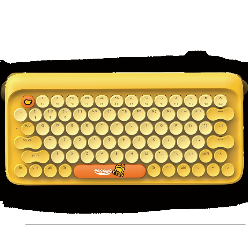 洛斐(Lofree) 小黄鸭蓝牙机械键盘青轴背光双模连接家用台式平板笔记本办公游戏键盘