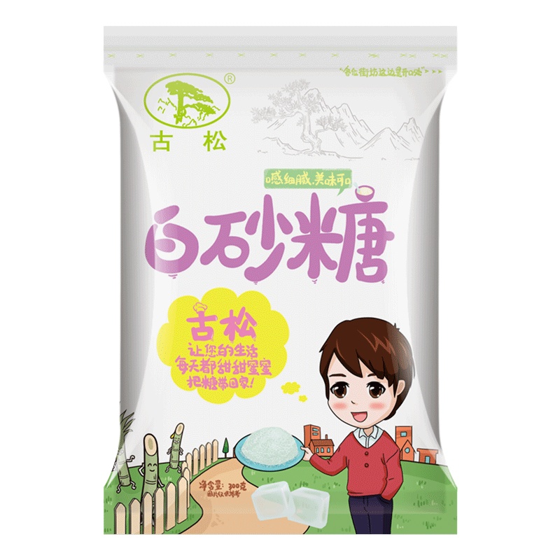 古松 白砂糖300g 调味品 食用糖 国产食品 二十年老品牌