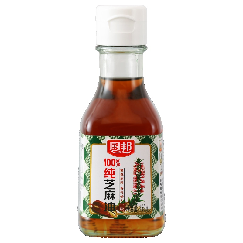 厨邦 纯芝麻油 150ml 物理压榨花生榨取食用油