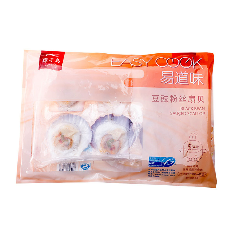 [苏宁生鲜]獐子岛豆豉粉丝扇贝(速冻生制)200g(6枚装)
