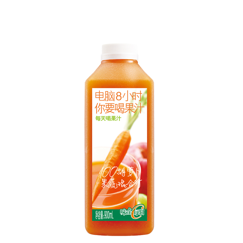 [苏宁生鲜]味全每日C纯果汁胡萝卜果蔬汁900ml