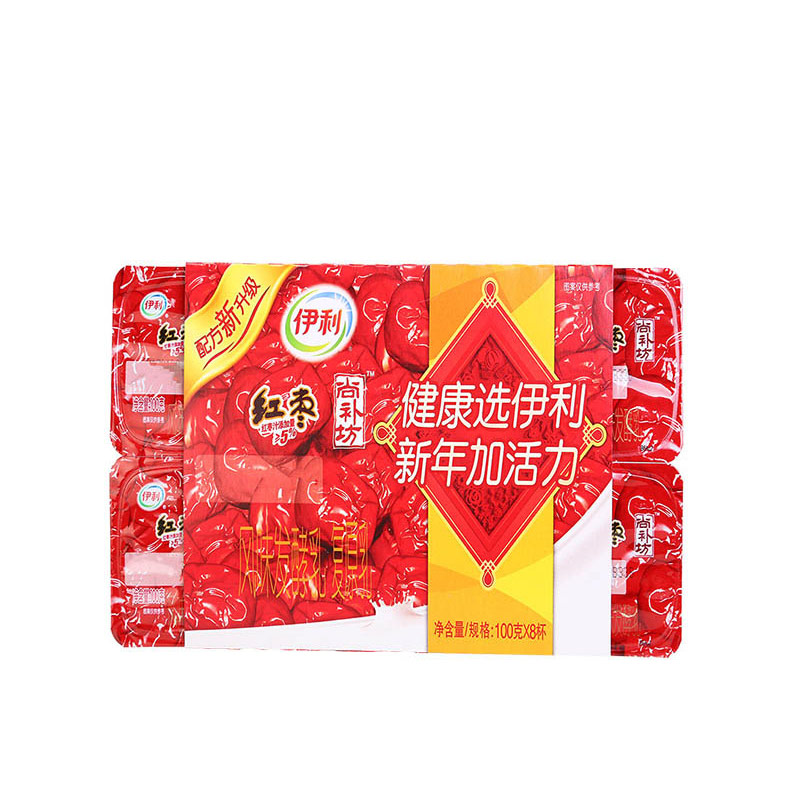 【苏宁生鲜】伊利风味发酵乳(红枣)100g*8