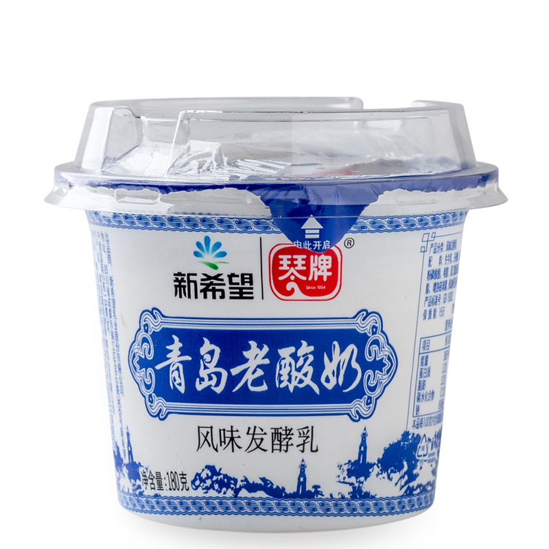 【苏宁生鲜】新希望琴牌青岛老酸奶风味发酵乳180g