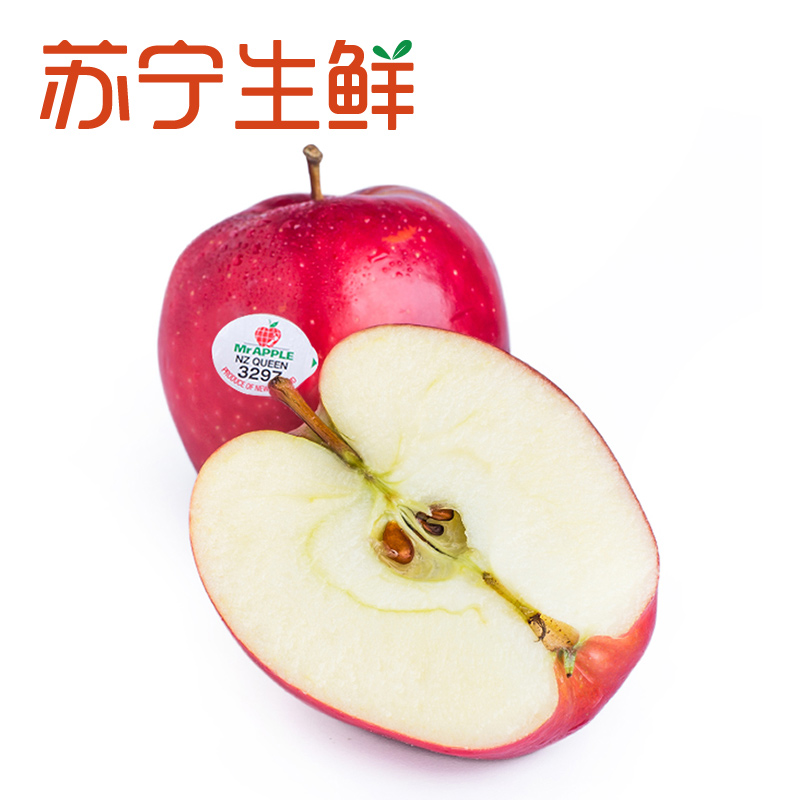 [苏宁生鲜]Mr APPLE新西兰红玫瑰Queen苹果8个约140g/个
