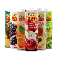 欧洲塞浦路斯进口SK SPECIAL果汁1L*12盒装 橙桃梨菠萝葡萄芒果苹果7种热带水果